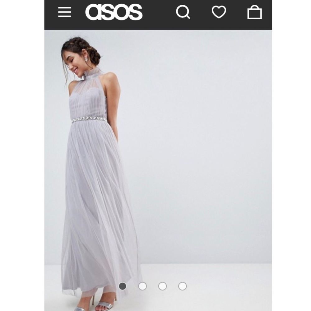 ASOS purple/gray tulle prom dress